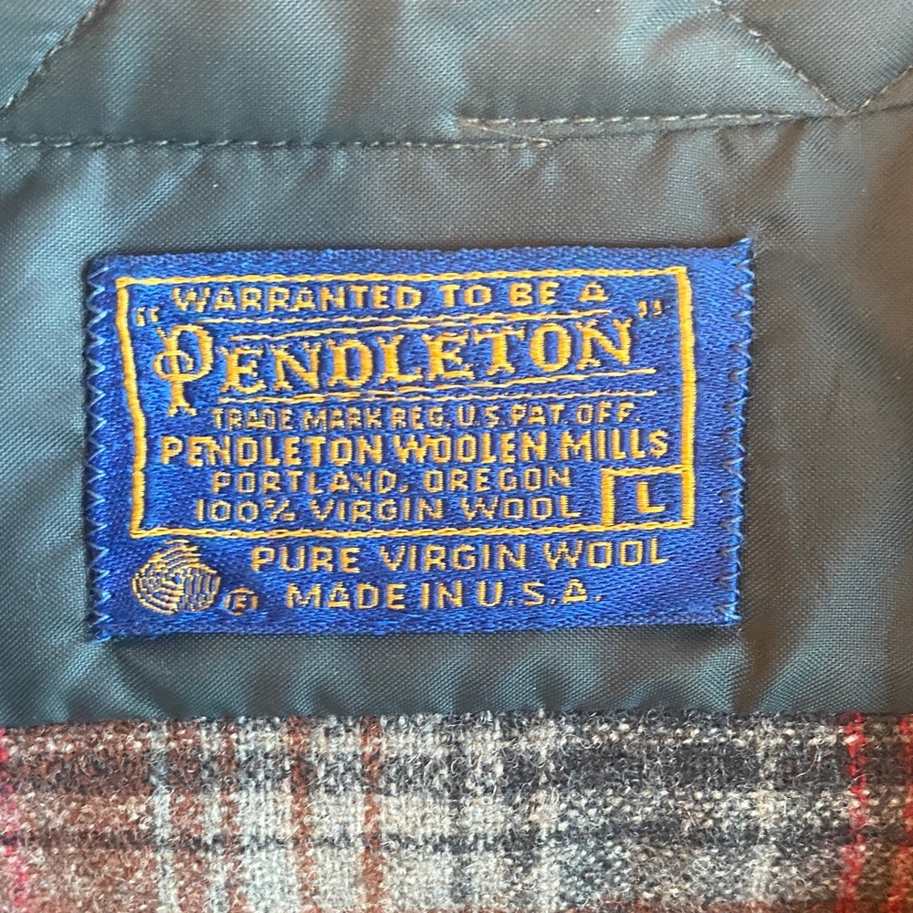 Pendleton Blue And Gold Wool Button Up Shirt - image 2